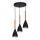 Lampadario sospeso con cavo MUZA 3xE27/60W/230V, rotondo