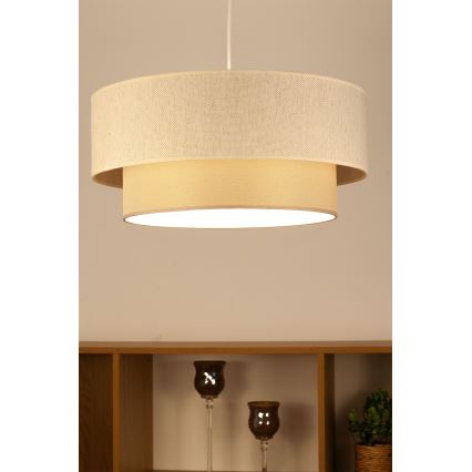 Lampadario sospeso con cavo NATIA 1xE27/60W/230V Ø 45 cm crema