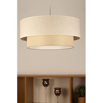 Lampadario sospeso con cavo NATIA 1xE27/60W/230V Ø 45 cm crema