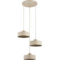 Lampadario sospeso con cavo SELIA 3xE27/15W/230V beige