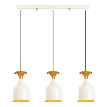 Lampadario sospeso con cavo SIVANI 3xE27/40W/230V bianco/rame