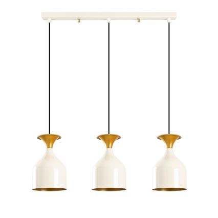 Lampadario sospeso con cavo SIVANI 3xE27/40W/230V bianco/rame