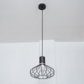 Lampadario sospeso con cavo SOLANO 1xE27/15W/230V nero/cromo lucido