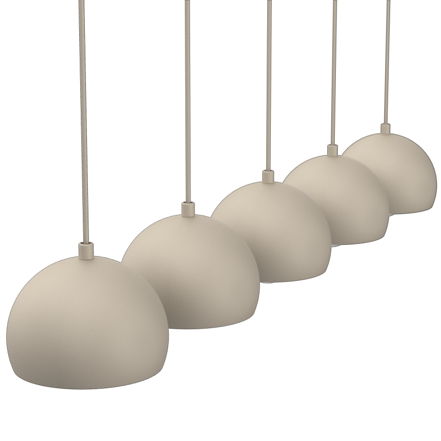 Lampadario sospeso con cavo SOOL 5xE27/15W/230V beige