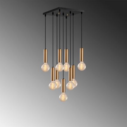 Lampadario sospeso con cavo TEMPO 9xE27/40W/230V oro