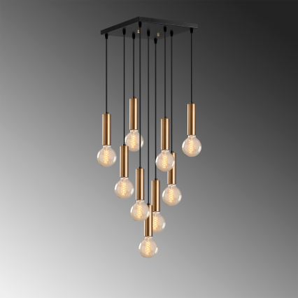 Lampadario sospeso con cavo TEMPO 9xE27/40W/230V oro