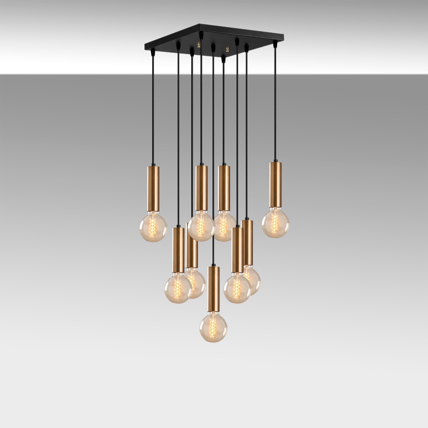 Lampadario sospeso con cavo TEMPO 9xE27/40W/230V oro