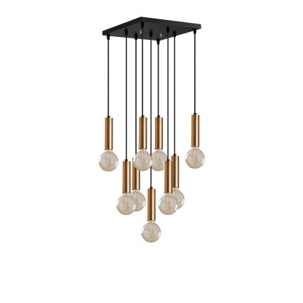Lampadario sospeso con cavo TEMPO 9xE27/40W/230V oro