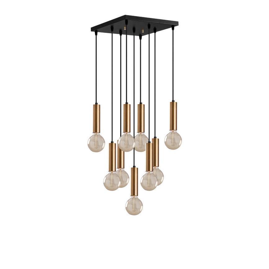 Lampadario sospeso con cavo TEMPO 9xE27/40W/230V oro