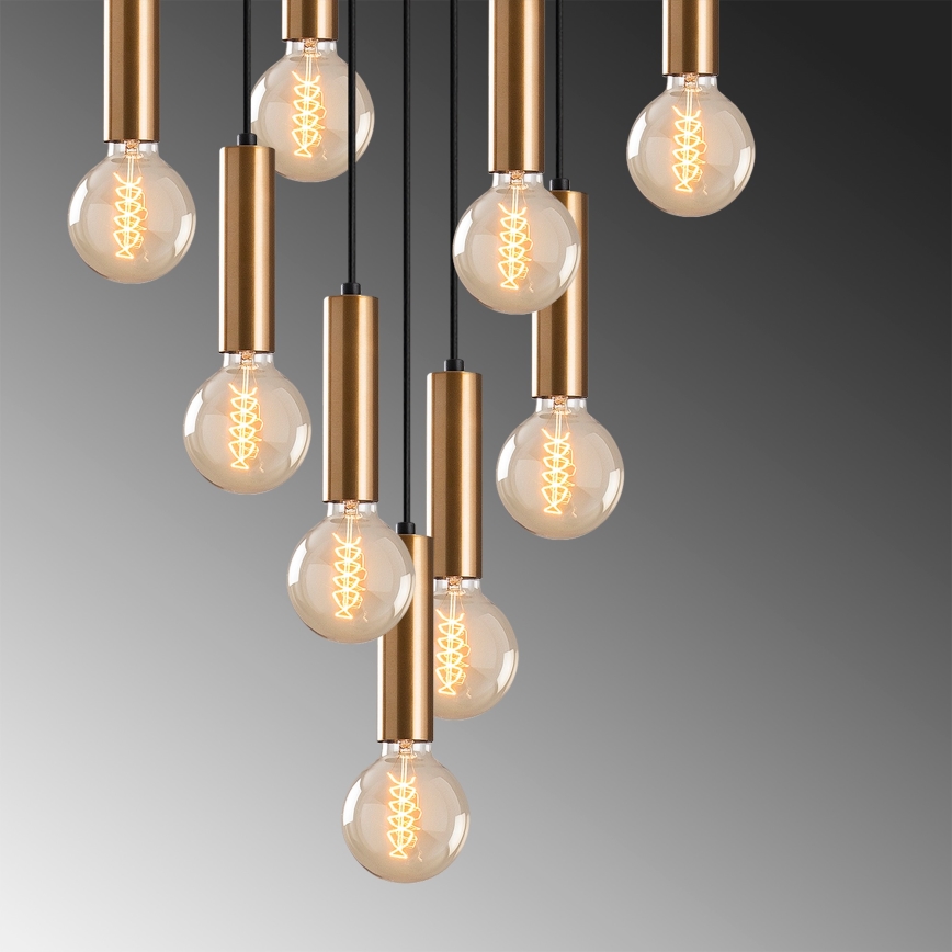 Lampadario sospeso con cavo TEMPO 9xE27/40W/230V oro
