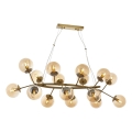 Lampadario sospeso con cavo VARANA 16xE14/40W/230V finitura bronzata