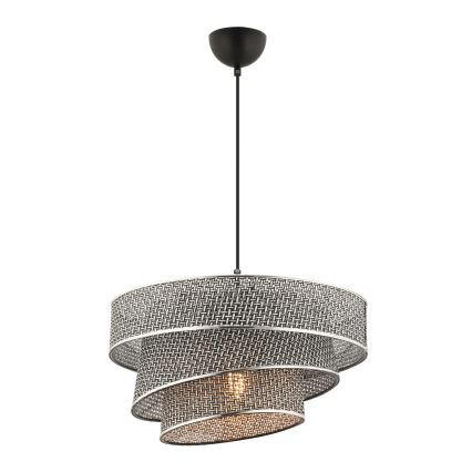 Lampadario sospeso COUPER 1xE27/60W/230V grigio/cromo lucido