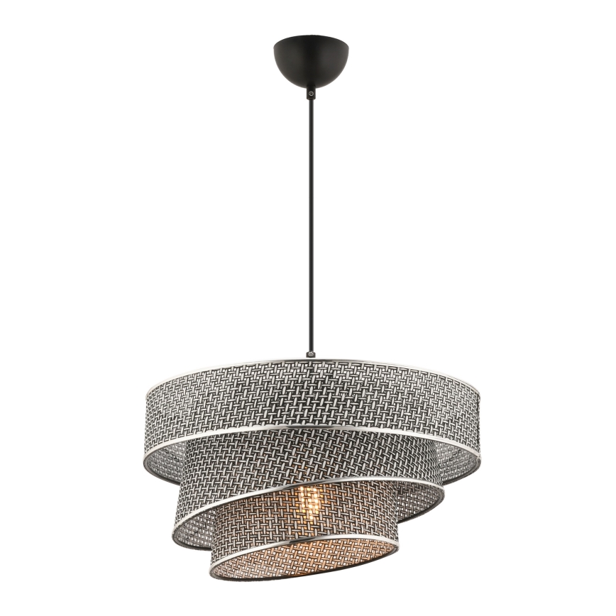 Lampadario sospeso COUPER 1xE27/60W/230V grigio/cromo lucido