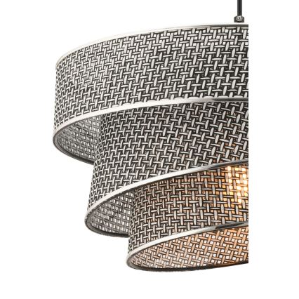 Lampadario sospeso COUPER 1xE27/60W/230V grigio/cromo lucido