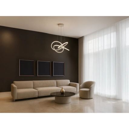 Lampadario LED dimmerabile a sospensione con cavo, 95 W, 230 V, 3000–6500 K, Ø 57 cm + telecomando