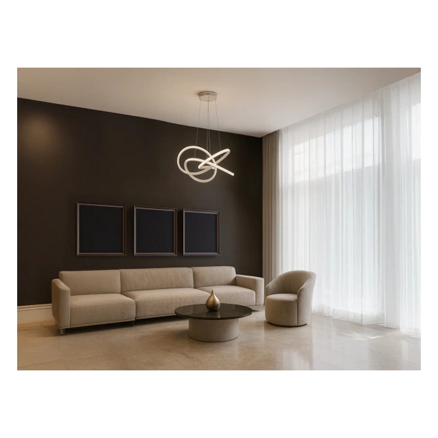 Lampadario LED dimmerabile a sospensione con cavo, 95 W, 230 V, 3000–6500 K, Ø 57 cm + telecomando