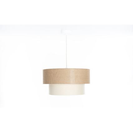 Lampadario sospeso DUO con cavo 1xE27/60W/230V Ø 40 cm beige/crema
