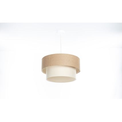 Lampadario sospeso DUO con cavo 1xE27/60W/230V Ø 40 cm beige/crema