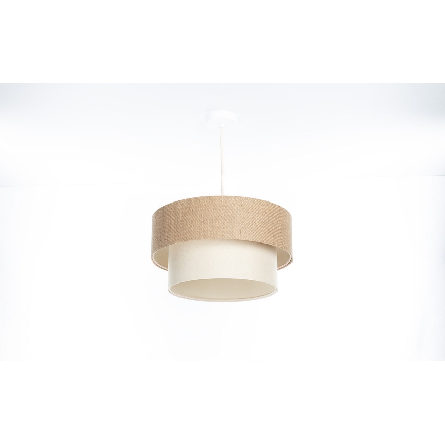 Lampadario sospeso DUO con cavo 1xE27/60W/230V Ø 40 cm beige/crema