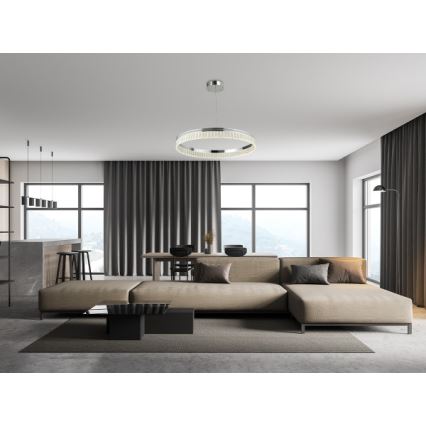 LED dimmerabile lampadario in cristallo su cavo THALIA LED/55W/230V 3000-6000K diam. 80 cm + telecomando
