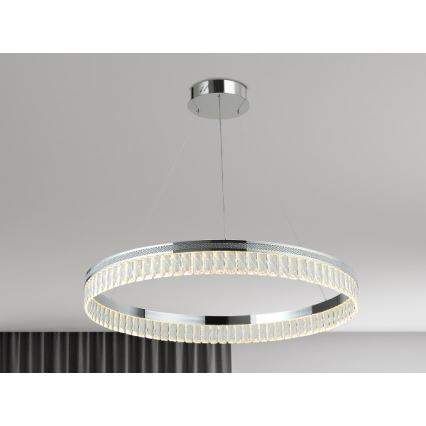 LED dimmerabile lampadario in cristallo su cavo THALIA LED/55W/230V 3000-6000K diam. 80 cm + telecomando