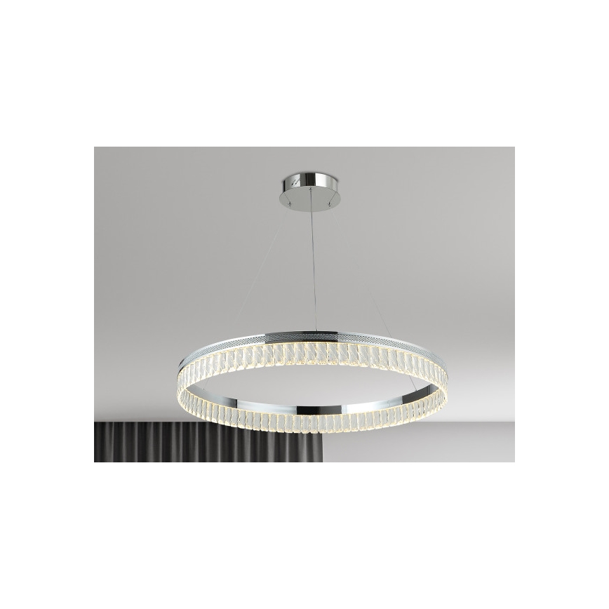 LED dimmerabile lampadario in cristallo su cavo THALIA LED/55W/230V 3000-6000K diam. 80 cm + telecomando
