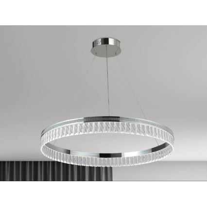 LED dimmerabile lampadario in cristallo su cavo THALIA LED/55W/230V 3000-6000K diam. 80 cm + telecomando