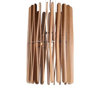 Lampadario sospeso in legno con cavo 1xE27/60W/230V Ø 38 cm legno massello/frassino/hevea