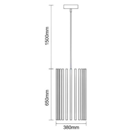 Lampadario sospeso in legno con cavo 1xE27/60W/230V Ø 38 cm legno massello/frassino/hevea