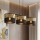Lampadario sospeso LUX 3xE27/15W/230V nero/oro