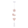 Lampadario sospeso per bambini con cavo TRIO 1xE27/20W/230V rosa/bianco