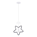 Lampadario sospeso per bambini STARS su cavo 1xE27/20W/230V nero/bianco