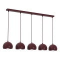Lampadario sospeso SOOL 5xE27/15W/230V bordeaux