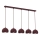 Lampadario sospeso SOOL 5xE27/15W/230V bordeaux