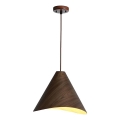 Lampadario sospeso su cavo 1xE27/60W/230V Ø 45 cm, legno massello/noce/Hevea