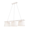 Lampadario sospeso su cavo AIDA 3xE27/60W/230V rovere/bianco