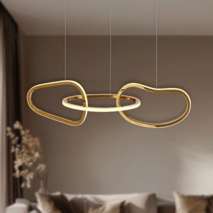Lampadario sospeso su cavo ANNELI LED/30W/230V 80 cm oro
