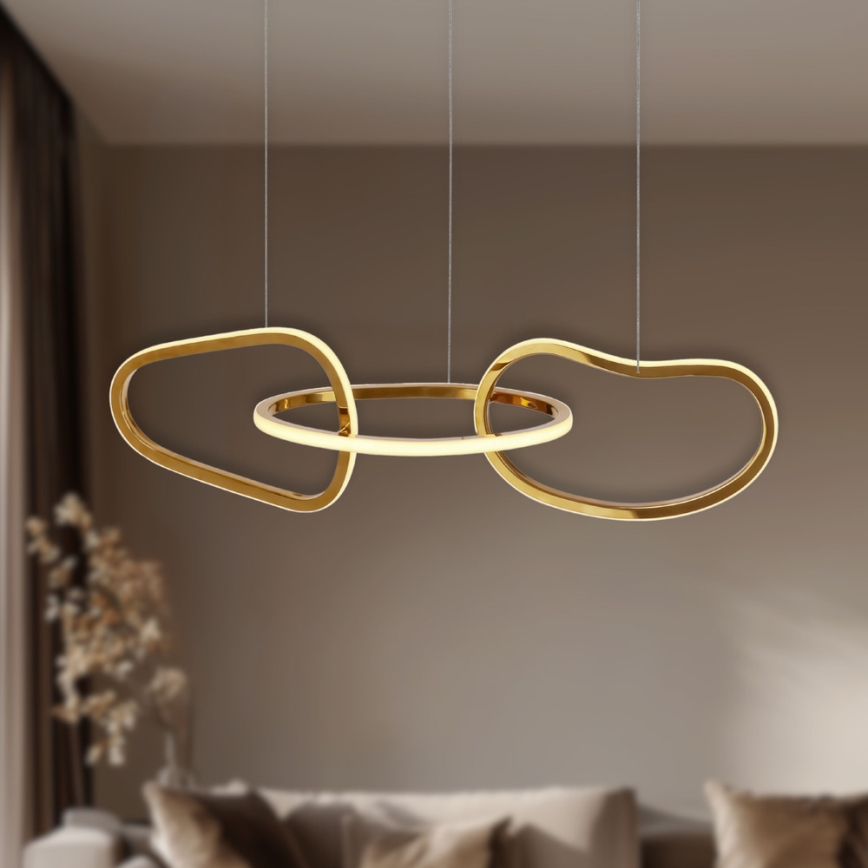 Lampadario sospeso su cavo ANNELI LED/30W/230V 80 cm oro