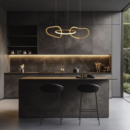 Lampadario sospeso su cavo ANNELI LED/30W/230V 80 cm oro