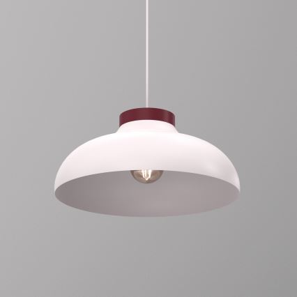 Lampadario sospeso su cavo BASCA 1xE27/15W/230V crema/bordeaux