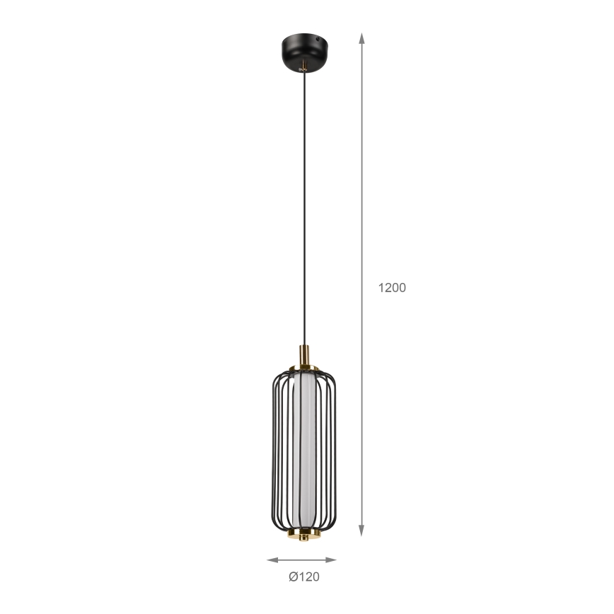 Lampadario sospeso su cavo BONNIE LED/15W/230V 3000K nero