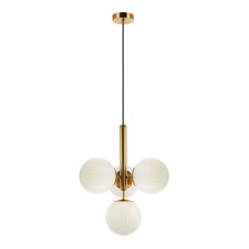 Lampadario sospeso su cavo JOLIN 4xG9/5W/230V oro