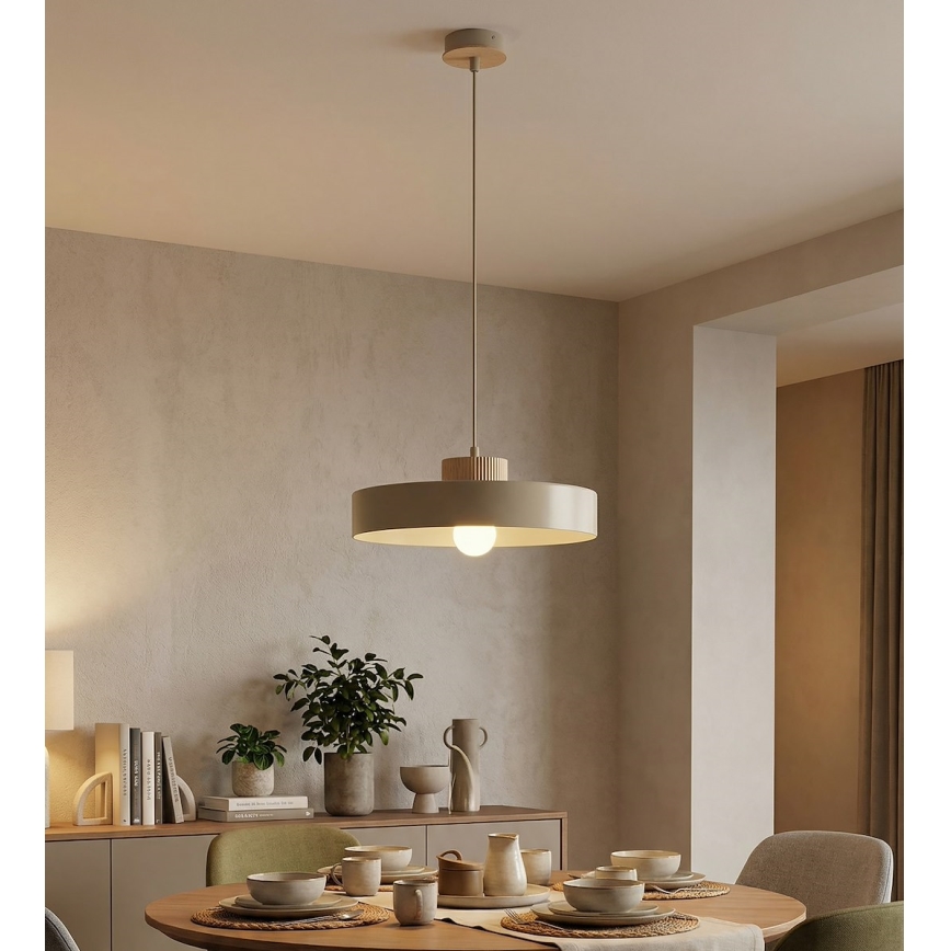 Lampadario sospeso su cavo KIVI 1xE27/15W/230V beige