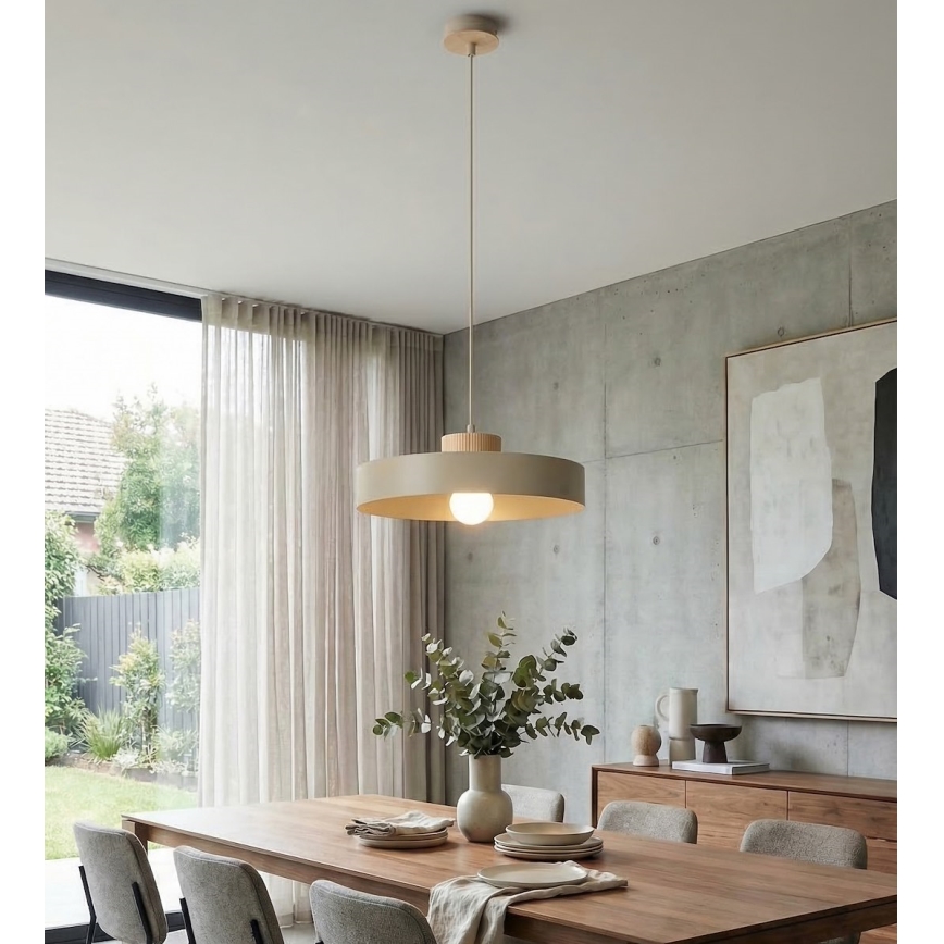 Lampadario sospeso su cavo KIVI 1xE27/15W/230V beige