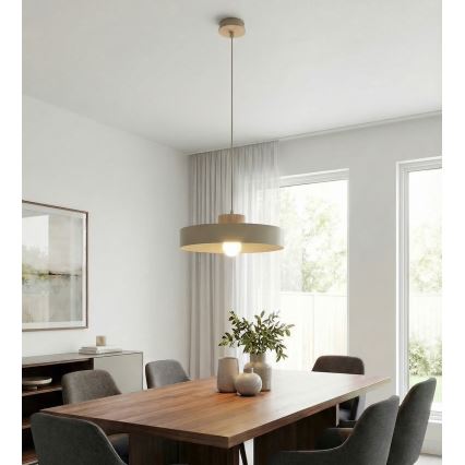 Lampadario sospeso su cavo KIVI 1xE27/15W/230V beige