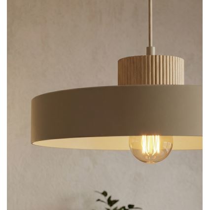 Lampadario sospeso su cavo KIVI 1xE27/15W/230V beige