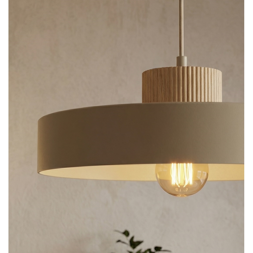 Lampadario sospeso su cavo KIVI 1xE27/15W/230V beige