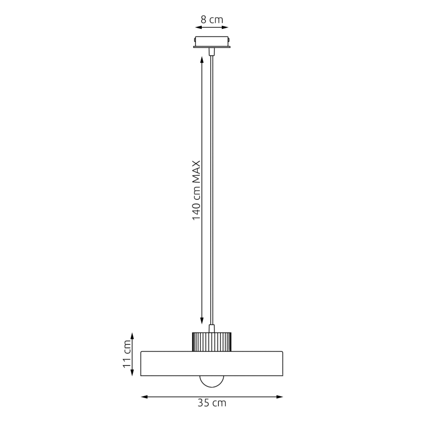 Lampadario sospeso su cavo KIVI 1xE27/15W/230V beige