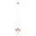 Lampadario sospeso su cavo LARSO 1xE27/15W/230V rosa/beige