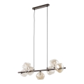 Lampadario sospeso su cavo LAVA 7xG9/8W/230V bronzo/beige fumé
